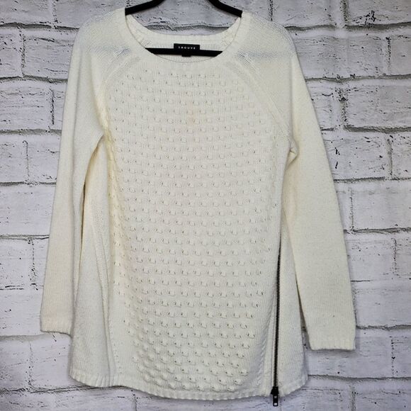 Trouve side zip long sleeve crew neck sweater size large - Picture 8 of 9